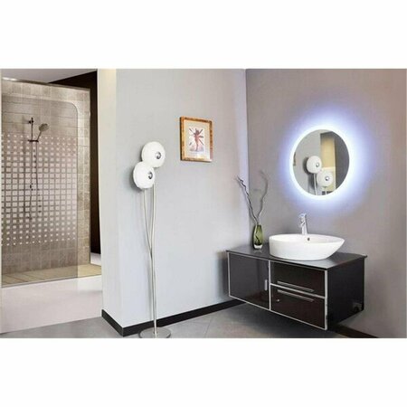 PERFECTPILLOWS 32 x 2 x 32 in. Round Mirror with 6000K LED Backlight PE3129477